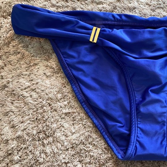 ⚜️VIX | Solid Blue Bia Tube Full Bikini Bottom - Picture 3 of 5